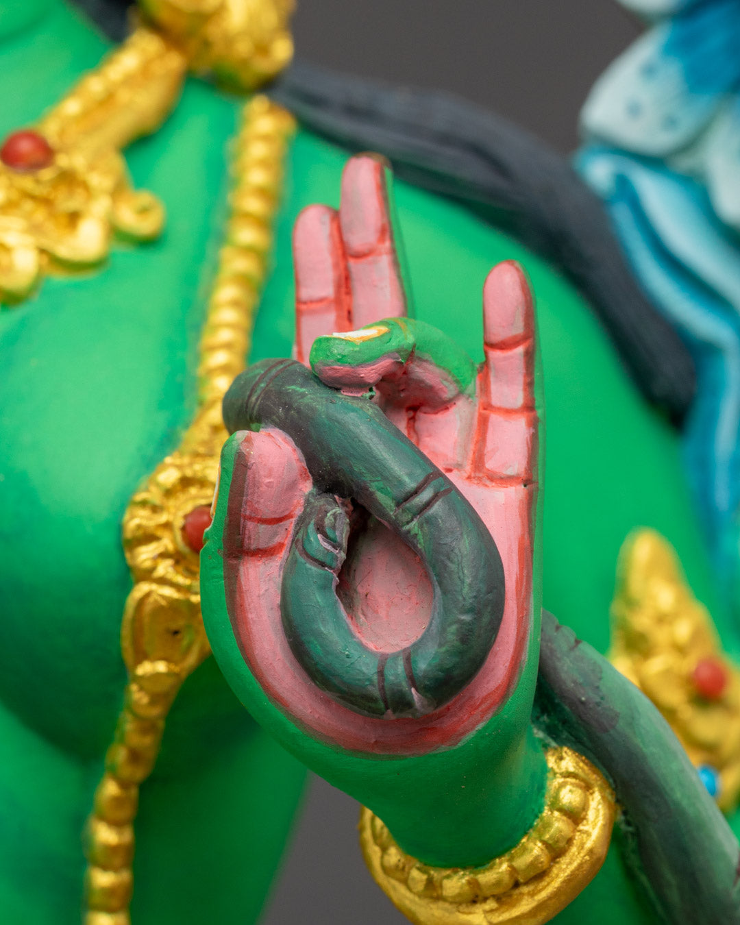 Green Colored Buddhist Green Tara Statue