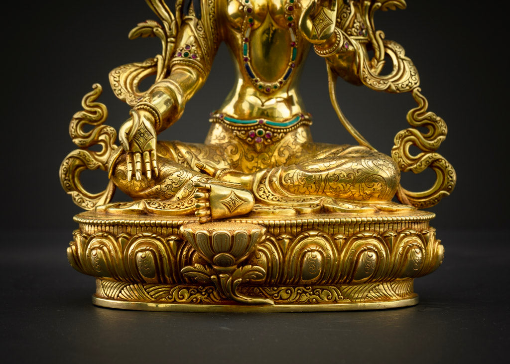 Buddhist Green Tara Statue | Handmade Buddhist Sculpture