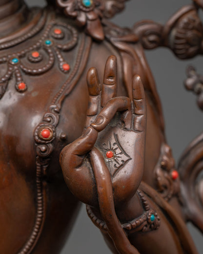 Oxidized Green Tara Statue for Sale | Powerful Symbol of Protection