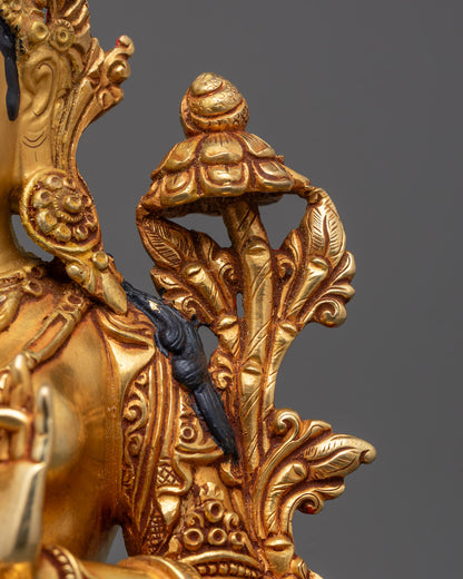 Elegant Green Tara Statue | Handmade Tibetan Symbol of Healing