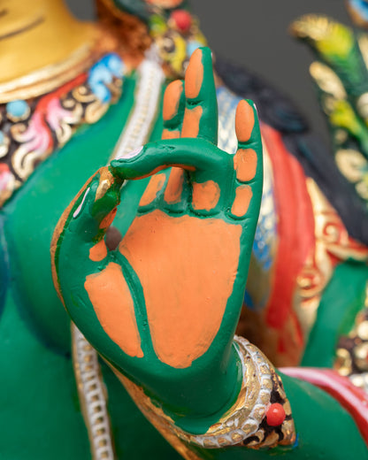 Divine Green Tara Statue | Vibrant Buddhist Decor
