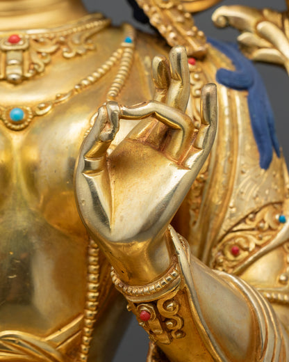 Green Tara Statue | Tibetan Compassionate Goddess Figurine