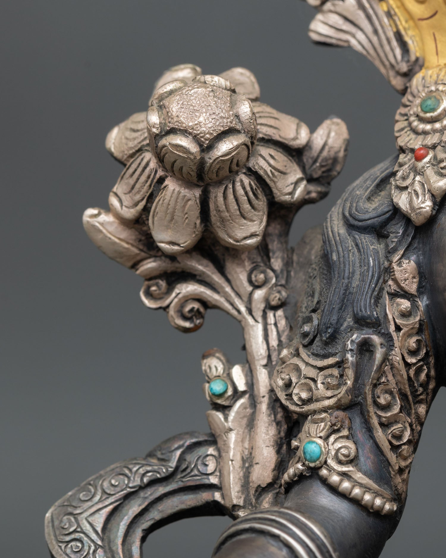 Oxidized Copper Green Tara Statue | Tibetan Artwork