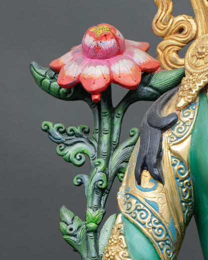 Green Tara Statue – Buddhist Healing Deity Figure