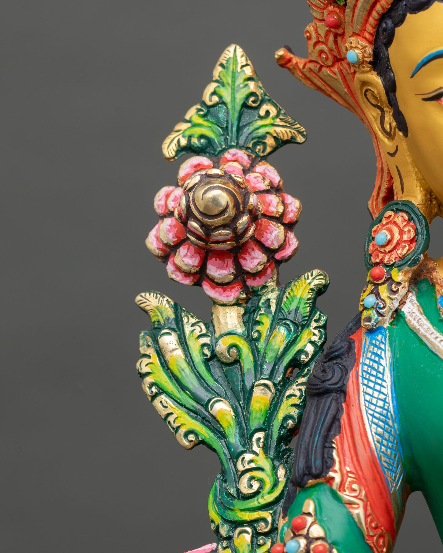 Divine Green Tara Statue | Vibrant Buddhist Decor