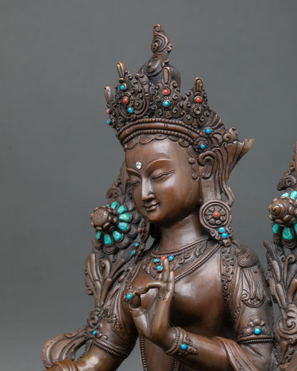 Green Tara Statue