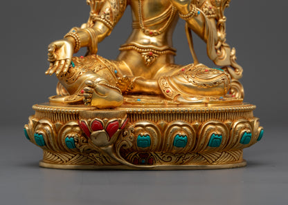 10.5" Green Tara Statue |  Handcrafted Dolma Statue