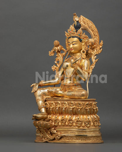 Green Tara Statue | Embodiment of Swift Compassion