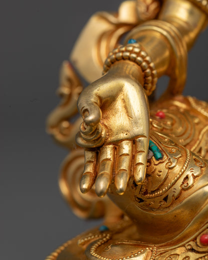 10.5" Green Tara Statue |  Handcrafted Dolma Statue