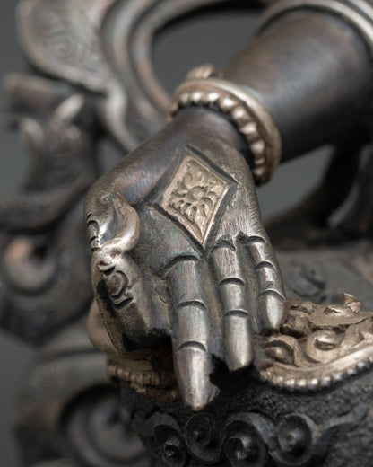 Oxidized Copper Green Tara Statue | Tibetan Artwork
