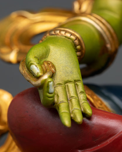 Hand-Painted Green Tara Statue | Mother of all Buddhas