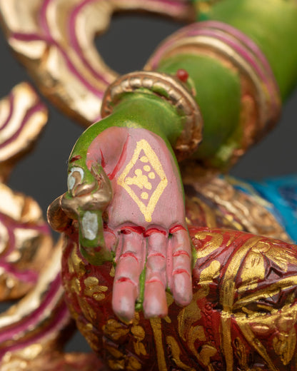 Hand-Painted Green Tara Statue | Elegant Buddhist Home Decor