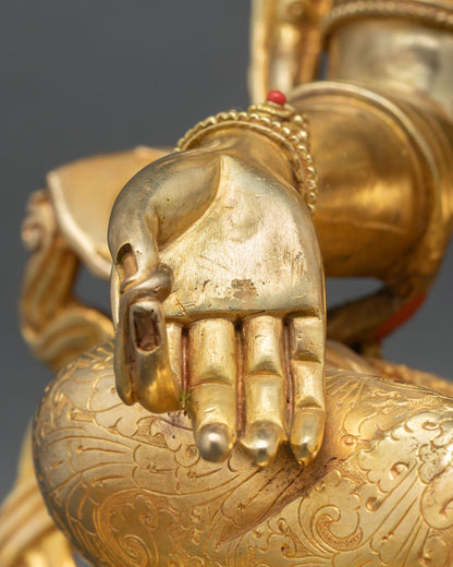 Green Tara Statue | Tibetan Compassionate Goddess Figurine