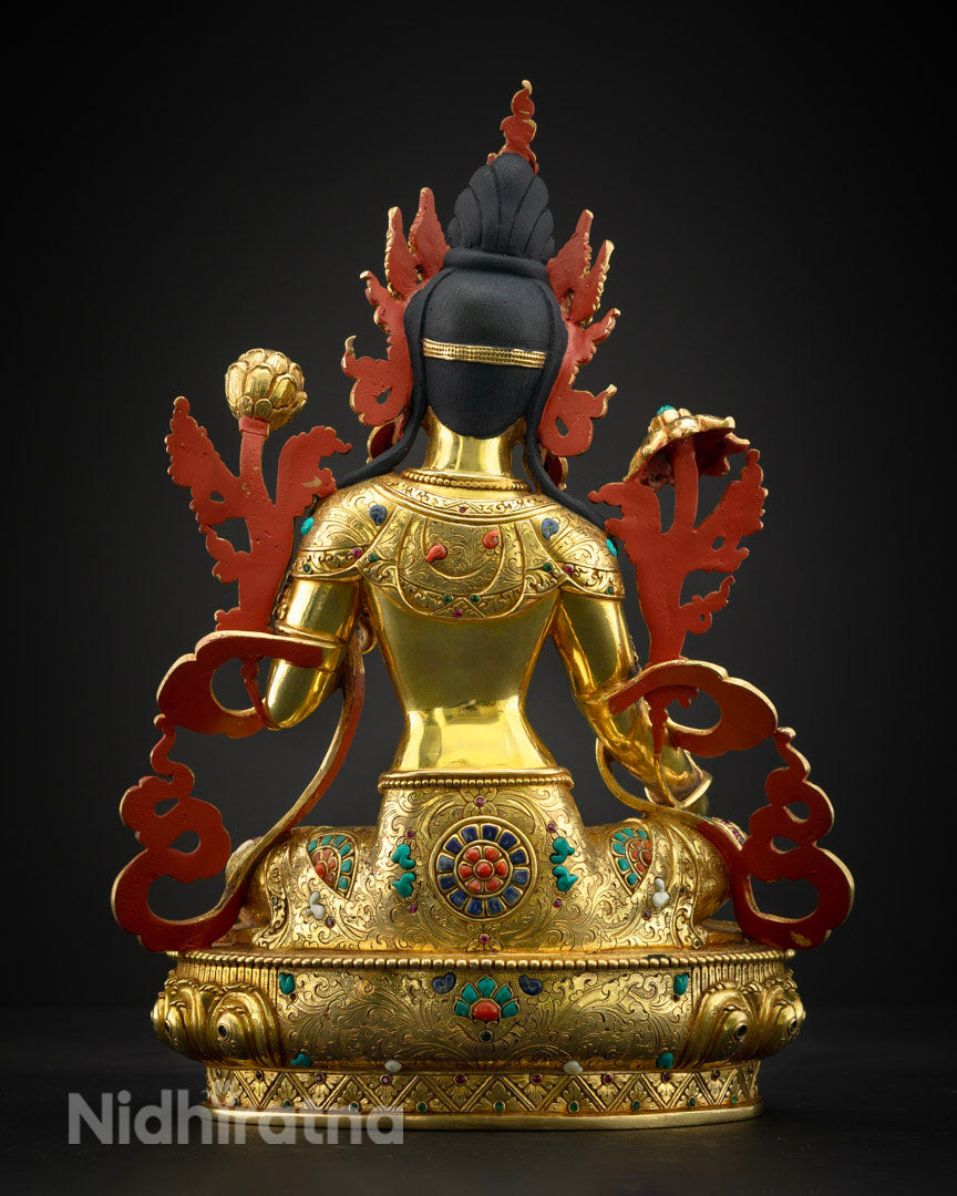 Buddhist Green Tara Statue: Handcrafted Art for Spiritual Growth