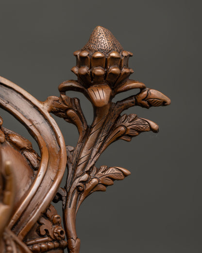Green Tara Statue for Meditation – Chemically Oxidized Copper Idol