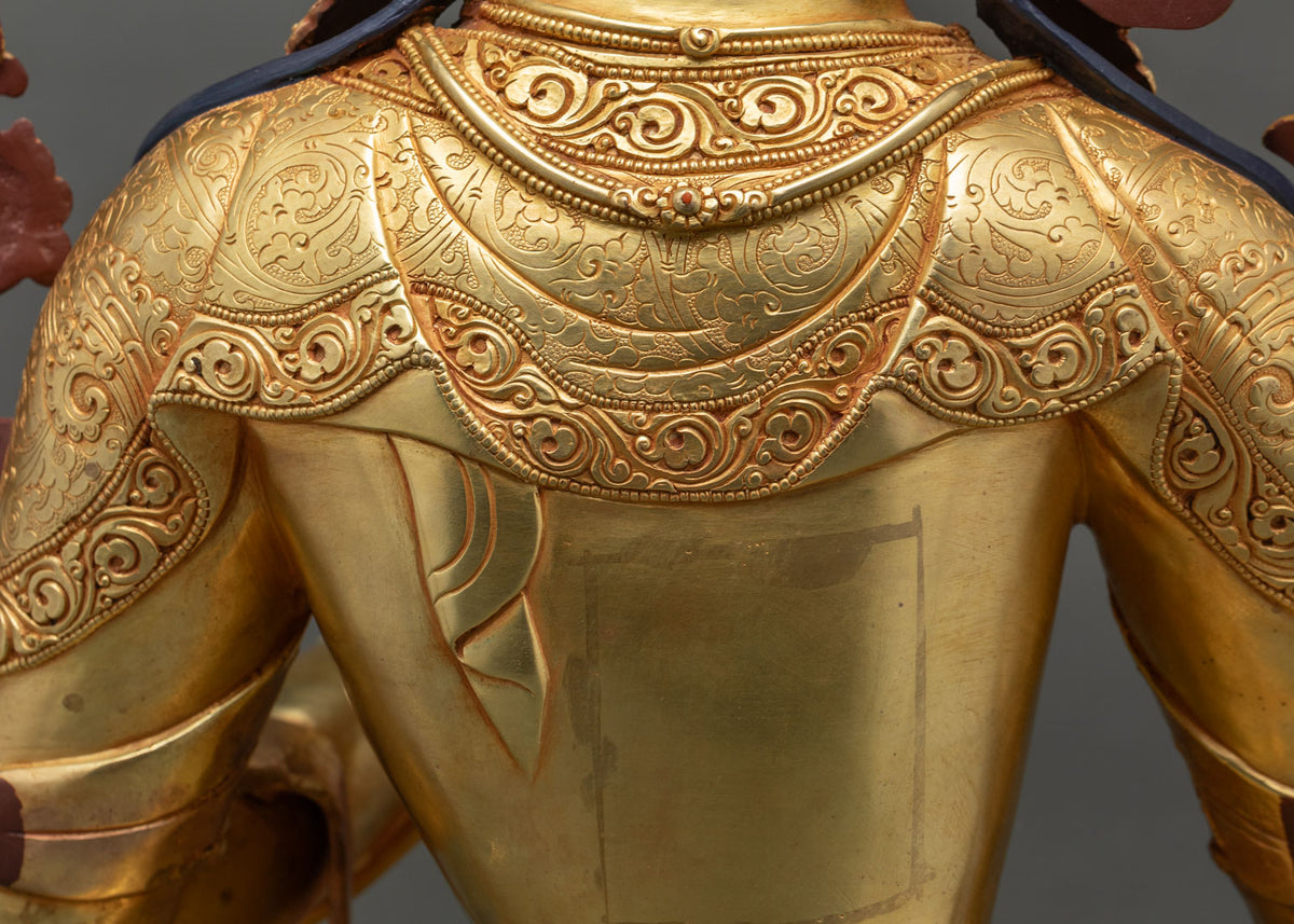 Green Tara Statue (75cm) | Fully Gold Fire-Gilded Buddhist Sculpture