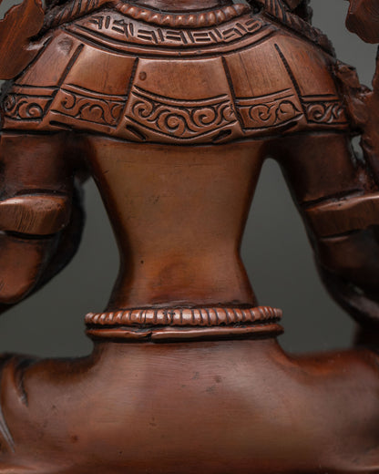 Oxidized Green Tara Statue | Compassionate Mother of Liberation