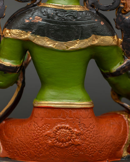 Green Tara Bodhisattva Statue | Nepalese Sacred Buddhist Art