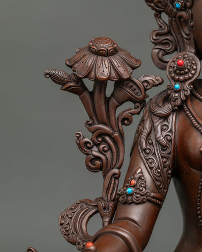 Green Tara Statue | Female Bodhisattva of Compassion