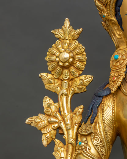 Handcrafted Green Tara Statue | Compassionate Mother Who Dispels Fear
