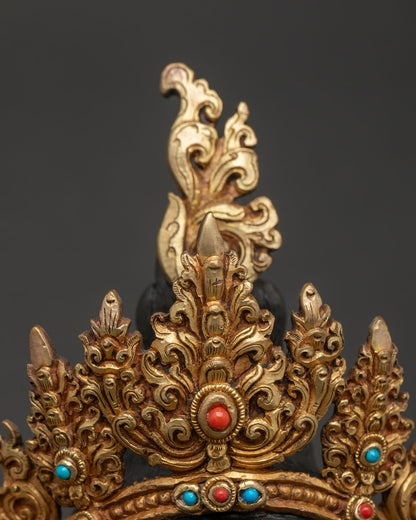 Swift Protector Green Tara Sculpture | Acrylic-Painted Buddhist Statue