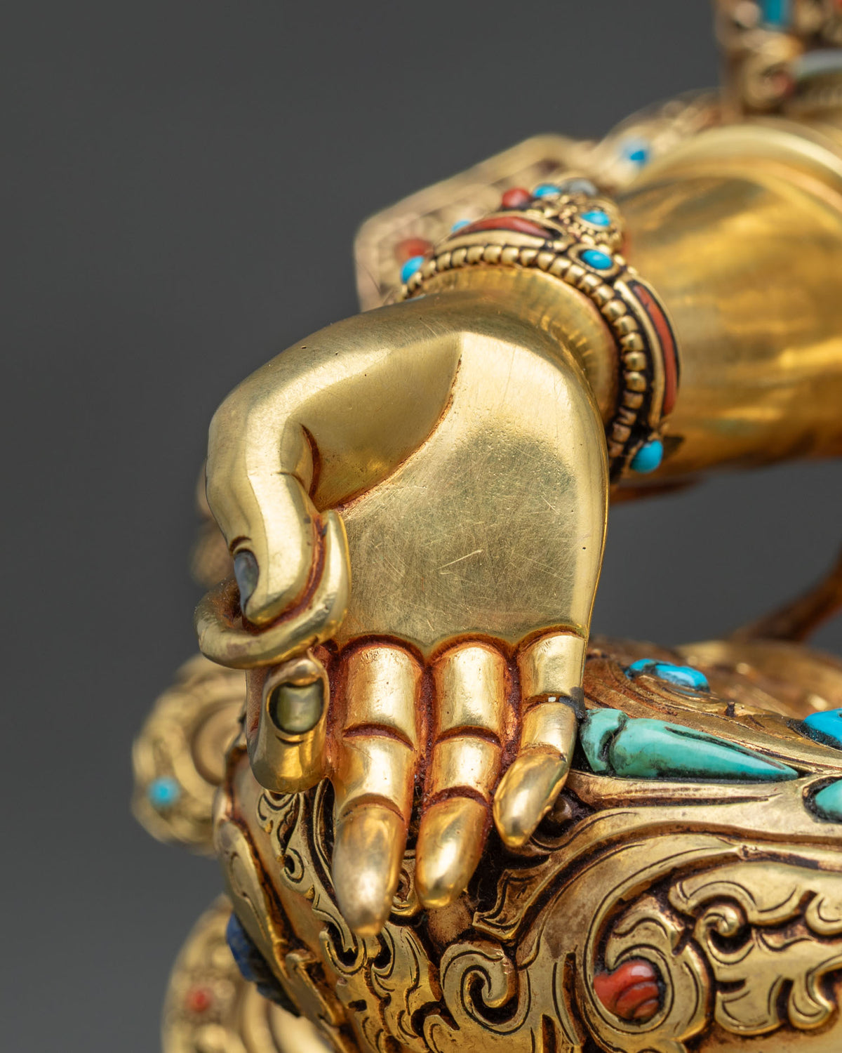 Beautiful Green Tara Statue from Nepal – Tibetan Buddhist Altarpiece