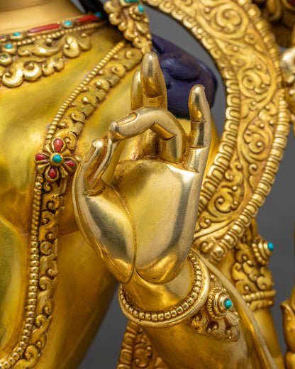 Large Green Tara Statue | Symbol of Swift Compassion & Liberation