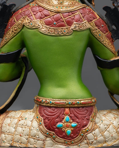 Green Tara Statue | Traditional Nepalese Craftsmanship