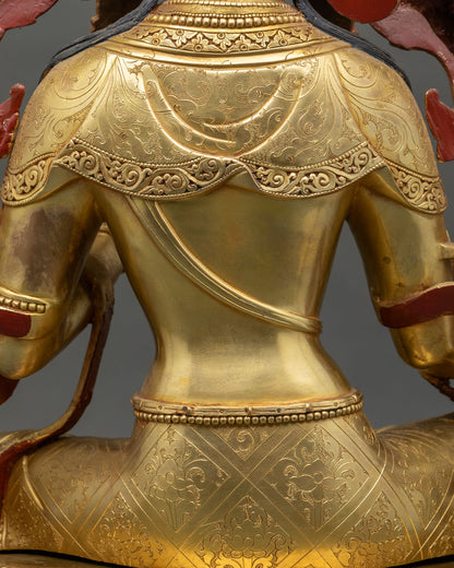 Spiritual Green Tara Copper Statue – Goddess of Swift Compassion
