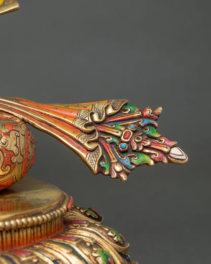 Elegant Green Tara Statue – Buddhist Compassionate Goddess Sculpture