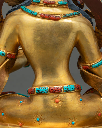 Divine Green Tara Copper Statue – Buddhist Meditation & Altar Decor