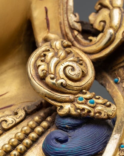 Blessed Green Tara | 24K Gold Gilded Copper Sculpture
