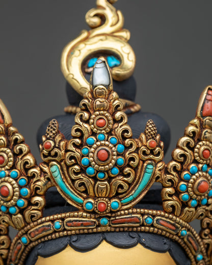 Beautiful Green Tara Statue from Nepal – Tibetan Buddhist Altarpiece