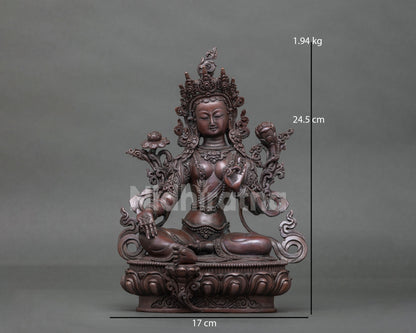 Handcrafted Green Tara Statue | Traditional Himalayan Artistry