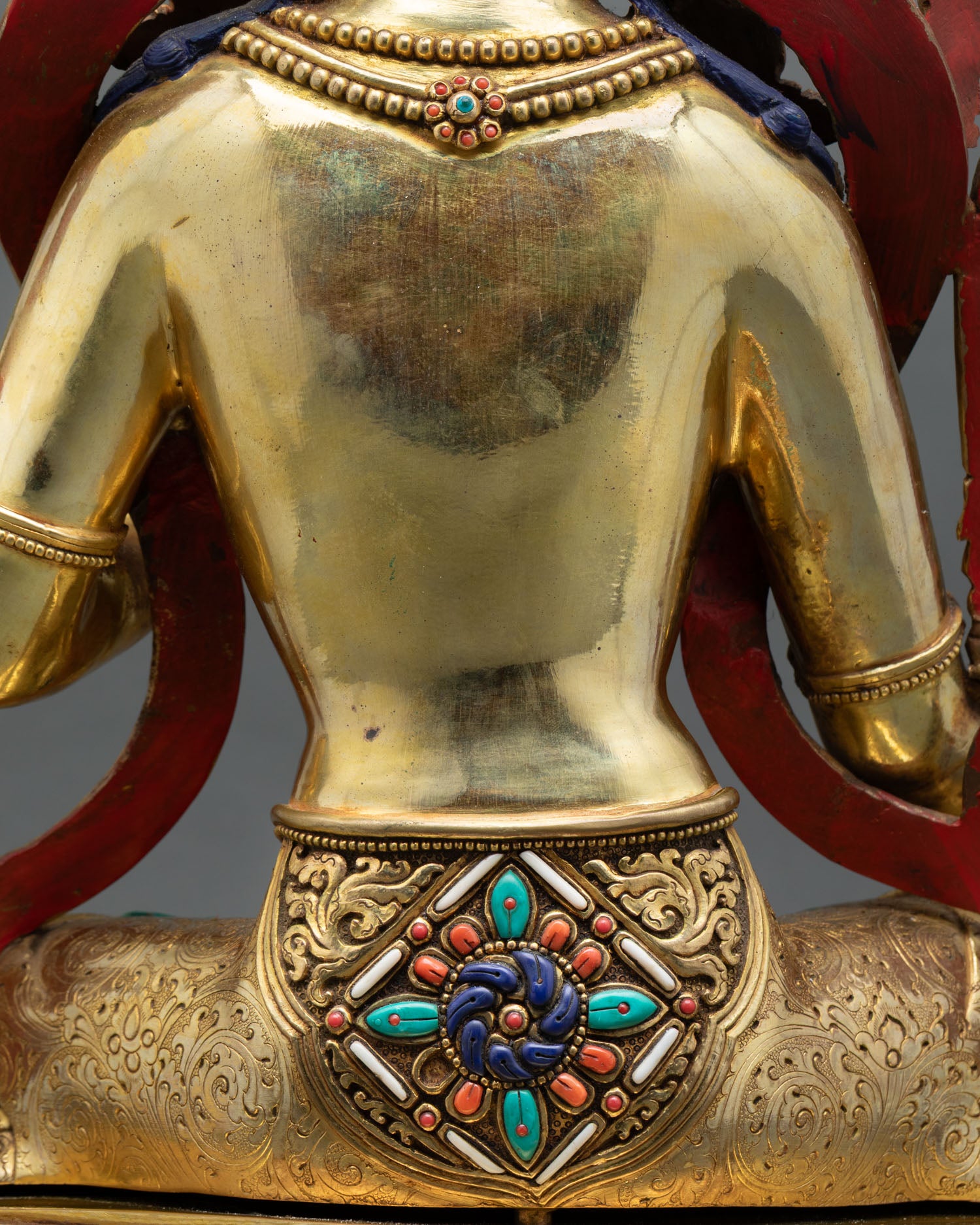 Blessed Green Tara | 24K Gold Gilded Copper Sculpture