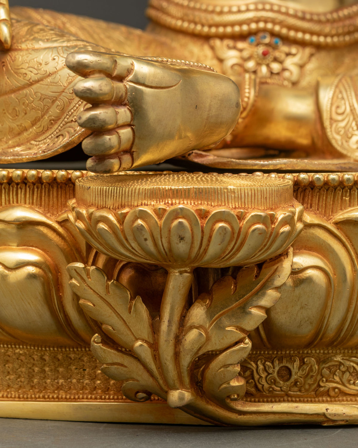 Green Tara Statue (75cm) | Fully Gold Fire-Gilded Buddhist Sculpture