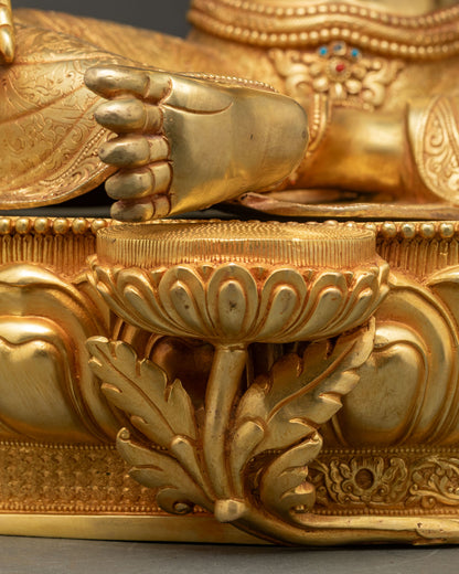 Green Tara Statue (75cm) | Fully Gold Fire-Gilded Buddhist Sculpture
