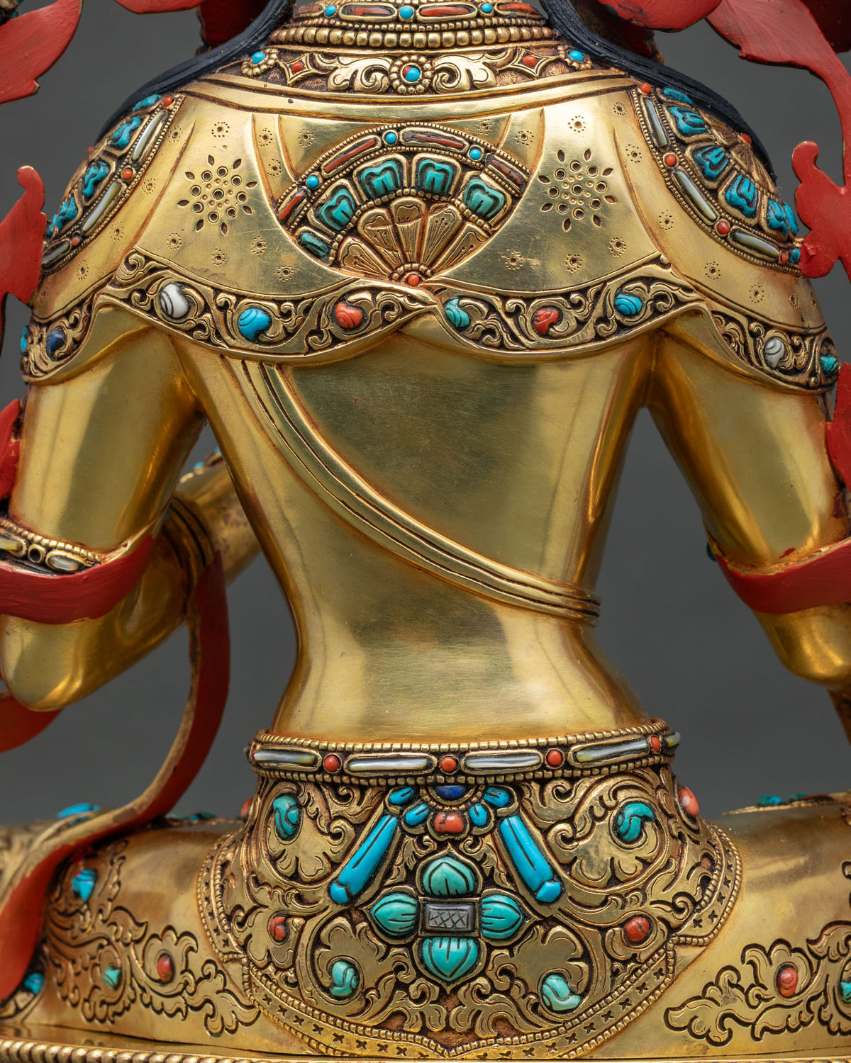 Beautiful Green Tara Statue from Nepal – Tibetan Buddhist Altarpiece
