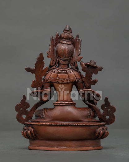 Oxidized Green Tara Statue | Compassionate Mother of Liberation