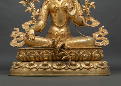 Large Green Tara Statue for Meditation | Mother of all Buddhas