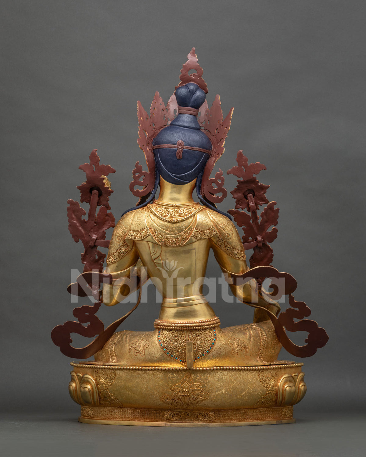 Green Tara Statue (75cm) | Fully Gold Fire-Gilded Buddhist Sculpture