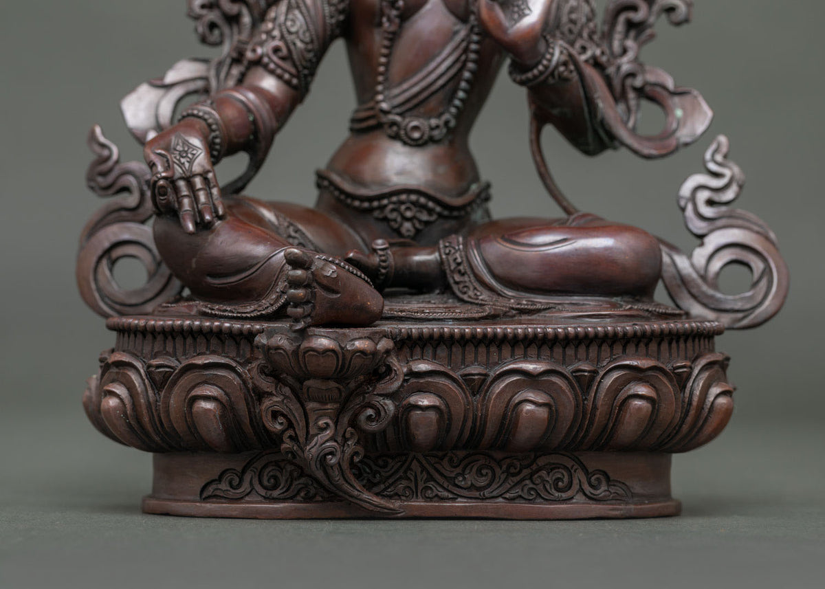 Handcrafted Green Tara Statue | Traditional Himalayan Artistry