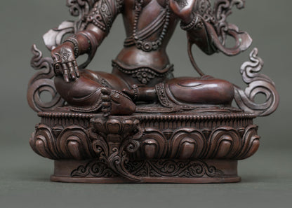 Handcrafted Green Tara Statue | Traditional Himalayan Artistry