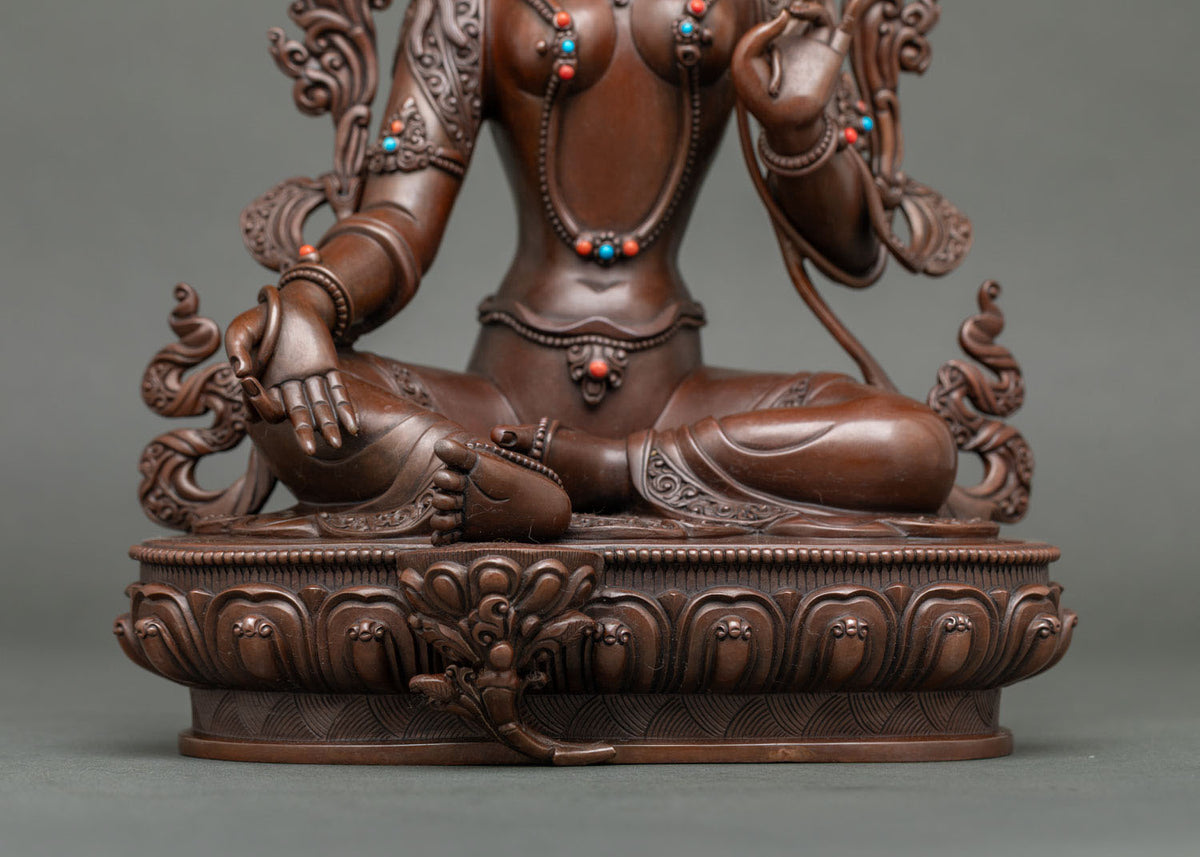 Green Tara Statue | Female Bodhisattva of Compassion
