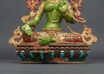 Green Tara Statue | Traditional Nepalese Craftsmanship
