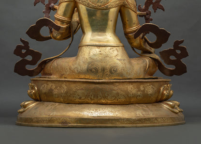 Large Green Tara Statue for Meditation | Mother of all Buddhas