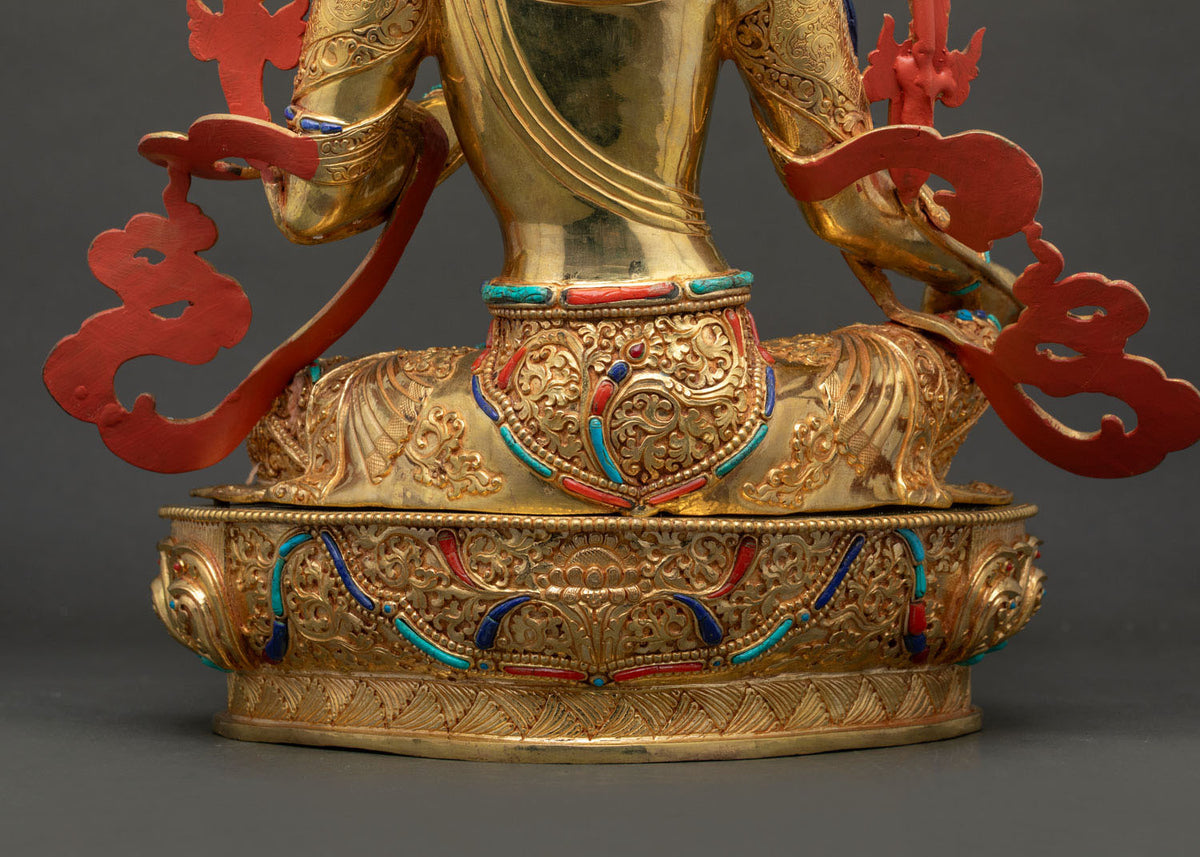 Handcrafted Green Tara Statue | Emblem of Enlightened Activity