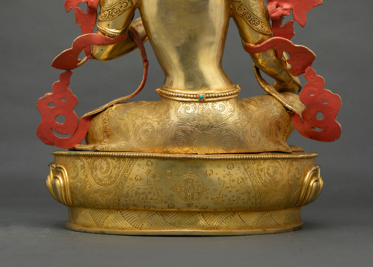 Handcrafted Green Tara Statue | Compassionate Mother Who Dispels Fear