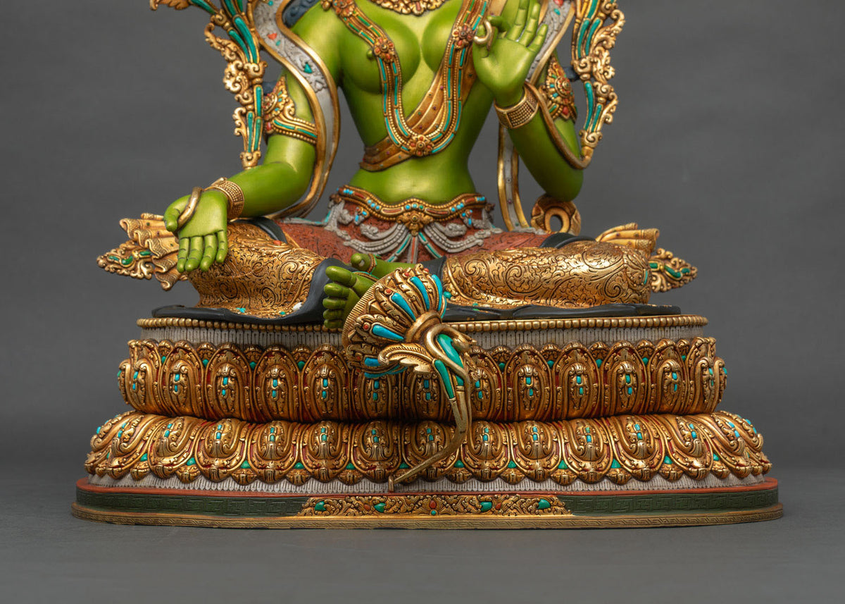 Swift Savior Green Tara Statue | Handcrafted Buddhist Masterpiece
