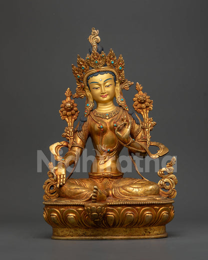 Goddess Green Tara Statue : The Healing Mother in Tibetan Buddhism